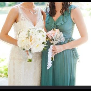 Amsale bridesmaid dress, chiffon sz 4